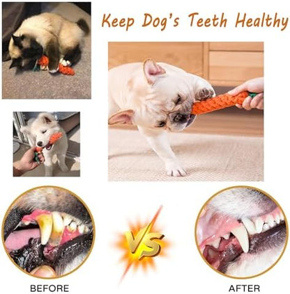 3PCS Natural Cotton Rope Toys for Small Dogs and Puppies, Dog Dental Care Chew Toys for Teething, Anxiety Relief, Helps Clean Teeth & Prevent Furniture Destruction(Corn cob Set) - Image 5