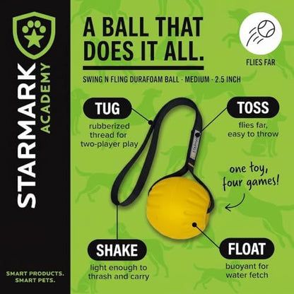 Starmark GripCord DuraFoam Ball on Loop Medium Dogs 2.5-in - Image 3