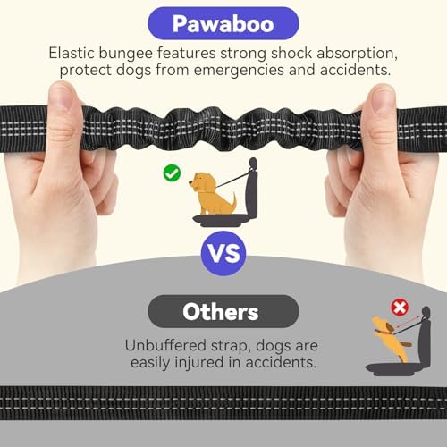 Pawaboo Dog Seat Belt for Car,Y Shape Two Dog Cars Harness for Cars Travel - Image 5