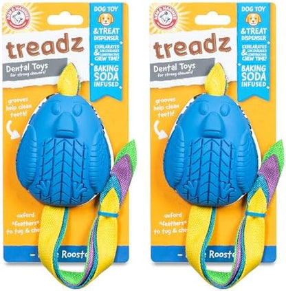 Arm & Hammer Super Treadz Baking Soda Dental Dog Chew Toy, Large, Rooster by ArmHammer
