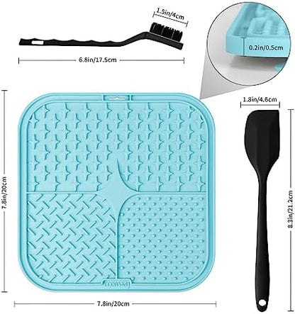 Coomazy Lick Mat for Dogs Cat Slow Feeder Lick Mat with Suction Cups 2 Pack - Image 2