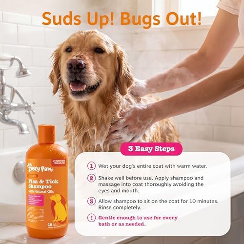 Zesty Paws Flea and Tick Shampoo for Dogs - Kills Fleas, Ticks & Eggs, 16oz - Image 5