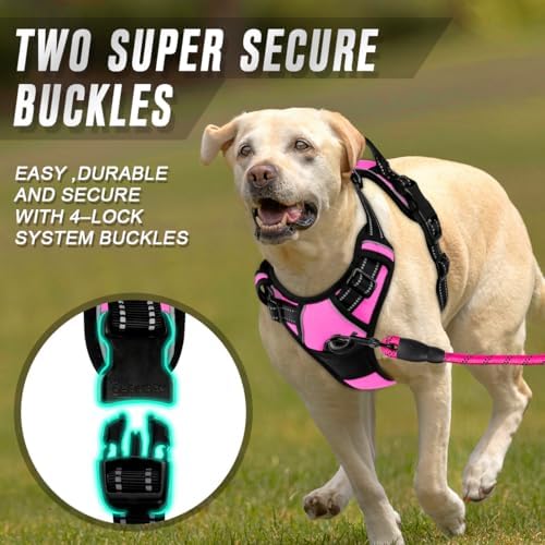 BARKBAY Dog Harness No Pull for Large Dogs Front Back Clips,Dog Vest - Image 4