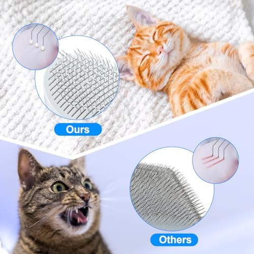 Cat Brush for Shedding, Self Cleaning Brush for Long & Short Hair Cats - Image 4