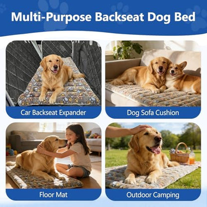 Thickened Dog Bed for Car Back Seat, Upgraded Bottom Non-Slip, Fits Hard Bottom car seat Cover for Dogs, Premium Mixed Color, Dog Car Seat Cover - Image 3
