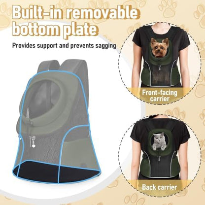 WOYYHO Pet Dog Carrier Backpack, Ventilated Mesh Small Dog Front Backpack - Image 5