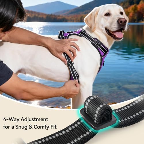 PHOEPET Reflective Dog Harness No Pull Large Breed Vest - Image 7
