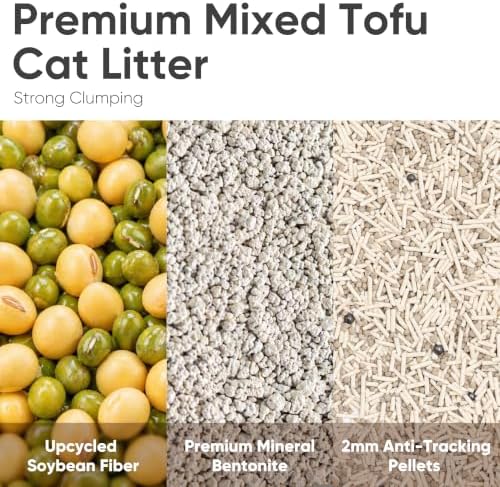 FUKUMARU Tofu Cat Litter, Bentonite Blend, Clumping, Odor Control, 18 lb - Image 2