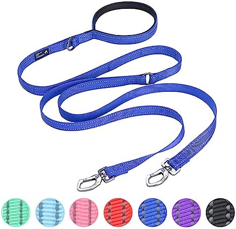 EXCELLENT ELITE SPANKER 5FT Reflective Double Dog Leash for Two Dog 3/4" W by EXCELLENTELITESPANKER