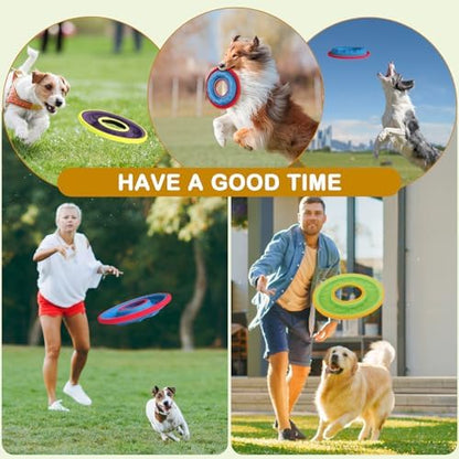Dog Flying Disc, 9" Dog Flyer Toys for Medium/Large Dogs, Durable Nylon Fetch Toy for Easy Catch, Floats in Water & Safe on Teeth (Purple) - Image 6