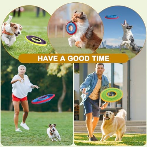 Dog Flying Disc, 9" Dog Flyer Toys for Medium/Large Dogs, Durable Nylon Fetch Toy for Easy Catch, Floats in Water & Safe on Teeth (Green) - Image 6