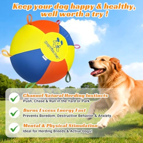 Hap Tim Upgraded Heavy Duty 22" Herding Ball for Dogs Thickened Bladder - Image 6