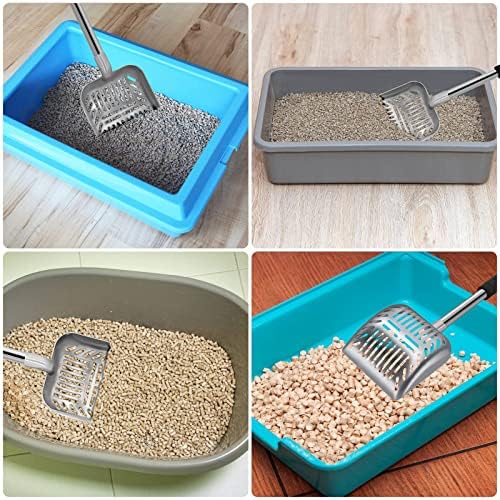 Cat Litter Scoop,Metal Long Handle Kitty Litter Coop Scooper,Heavy Duty Cats Pooper for Litter Box Pet Poop Shovel,Chicken Poop Scooper 32inch - Image 6