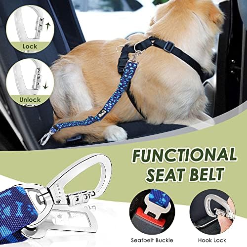 SlowTon Dog Seatbelt, 2 Pack Adjustable Heavy Duty Dog Safety Seat Belt - Image 3
