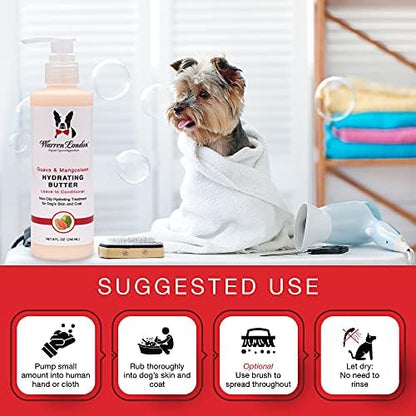 Warren London 8oz Butter Combo - Premium Dog Shampoo & Conditioner - Exfoliating Wash with Fragrant Leave in Conditioner - Detangler and Coat Moisturizer - Milk & Honey w/Guava & Mango - Image 5
