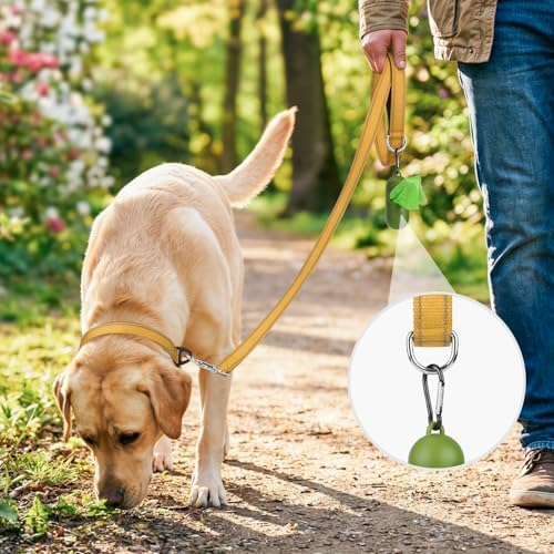 Joytale Reflective Dog Leash for Medium & Large Dogs, 4 FT x 1", Khaki - Image 2