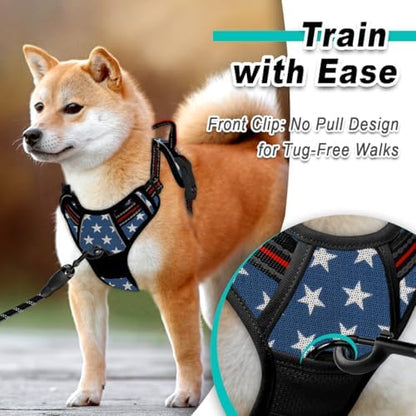 BARKBAY Dog Harness for Large Dog No Pull Mesh 2 Clips Dog Vest - Image 2