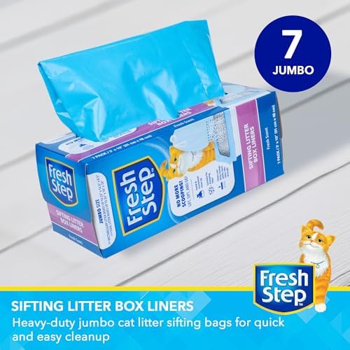 Fresh Step Jumbo Sifting Drawstring Cat Litter Box Liners, 7 Count Box - Image 2