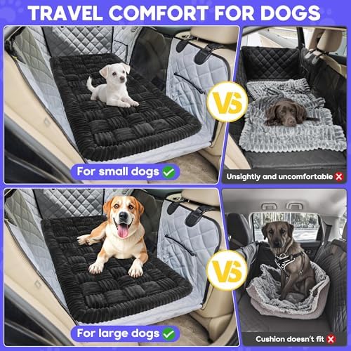 Dog Car Bed Mat Non-Slip Backseat Extender Dog Bed 50" x24.6" Black - Image 4
