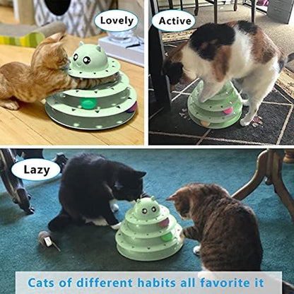 UPSKY Cat Toy Roller 3-Level Turntable Cat Toys with Six Colorful Balls - Image 6