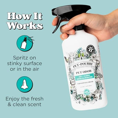 Pet-Pourri Air+Fabric Pet Odor Deodorizer Spray, Pawsitively Fresh 16 Fl Oz - Image 6