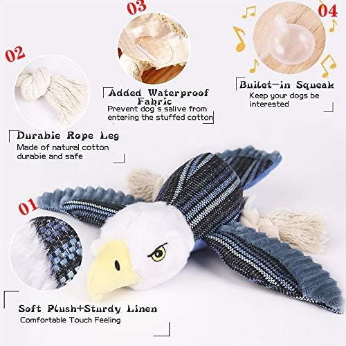 Sedioso Dog Toys Set, Large Dogs Toy, Stuffed Animal Dog Chew Toy, Soft Plush Dogs Toys Pack for Small. Middle, Large Breed(3-Pack, Birds) - Image 2