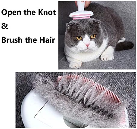 Pet Cat Dog Brush Comb Grooming Tool 3 in 1 Knot Opener Tangle Remover Slicker Brush Groomer Green - Image 5
