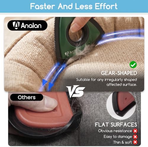 Analan Mini Pet Hair Remover for Car Detailing Dog Hair Tool Brush(Green) - Image 5