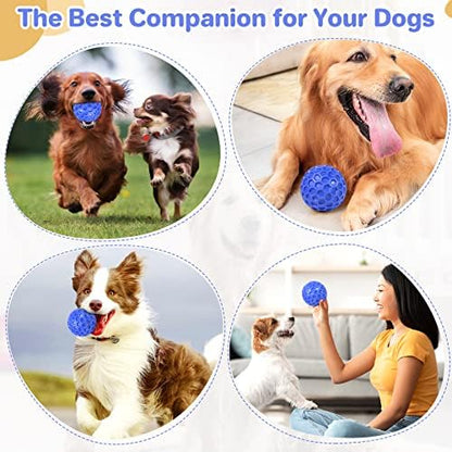 DISSKNIC Indestructible Squeaky Dog Ball, Relieves Anxiety, Cleans Teeth, Interactive Chew Toy for Aggressive Chewers, Dog Toy for Large Breeds, Outdoor Waterproof - Image 6