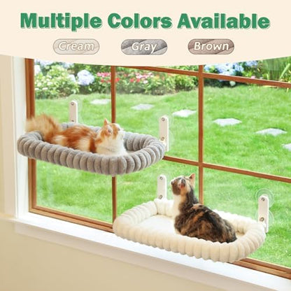 Zakkart SnugCloud Foldable Cat Window Perch (Brown, M) - Image 6