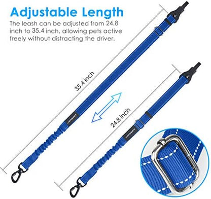 URPOWER 3-in-1 Dog Car Seat Belt, Adjustable Bungee, 2 Pack - Image 4