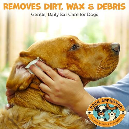 Pack Approved Ear Wipes for Dogs with Aloe Vera & Eucalyptus - 100 Wipes - Image 2