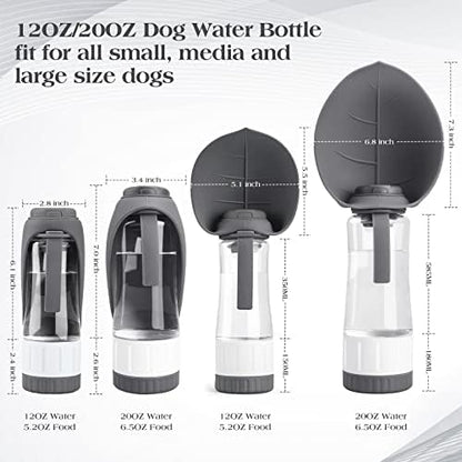 TIOVERY Dog Water Bottle Dispenser for Walking, Pet Water Feeder Container Portable with Drinking Cup Bowl Outdoor Hiking, Travel Large Grey - Image 3