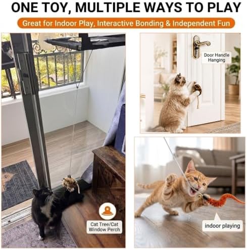 Cat Toys for Indoor Cats,Interactive Door Hanging Cat Toys Attached with Catnip/Worm/Birds/Mouse Toys for Cats/Kitten Toys(3 Pack) - Image 2