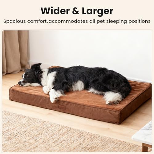 OhGeni Orthopedic Waterproof Med Large Dog Bed, Memory Foam, 36 inch(Brown) - Image 4