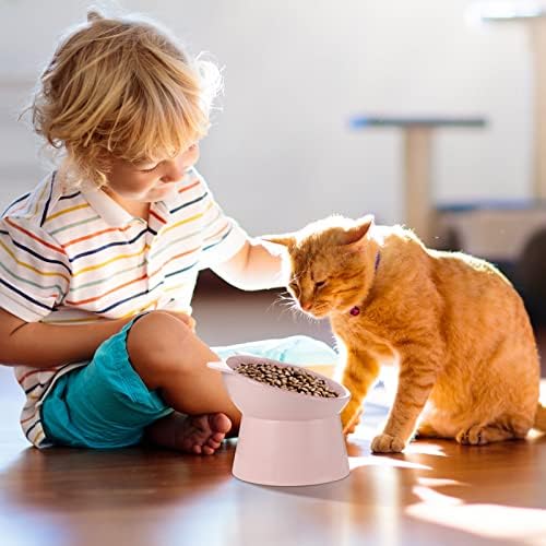 Hsei 6 Pcs Raised Cat Bowls Tilted Anti Vomit Pet Feeder, Bright Color - Image 4