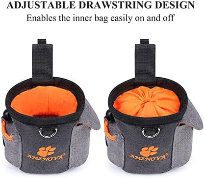 AMZNOVA Dog Treat Pouch Treatnow Dog Treat Bag, 3 Cups, Heather Black - Image 2