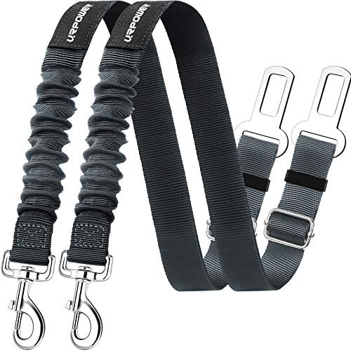 URPOWER Retractable Dog Seat Belt, Adjustable Safety Belt, 2 Pack by URPOWER
