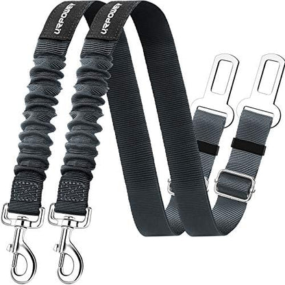 URPOWER Retractable Dog Seat Belt, Adjustable Safety Belt, 2 Pack by URPOWER