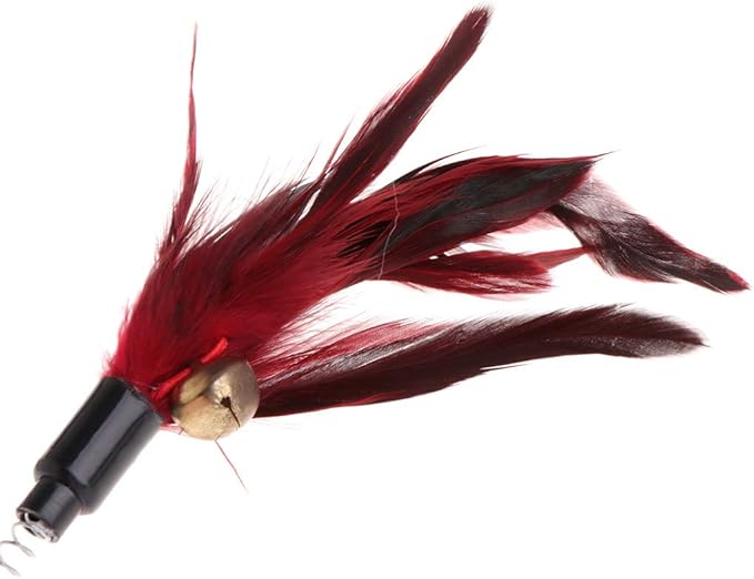 Forgun Cat Toys Feather Stick Spring Suction Cup Pet Teaser Funny Interactive Wand Pen