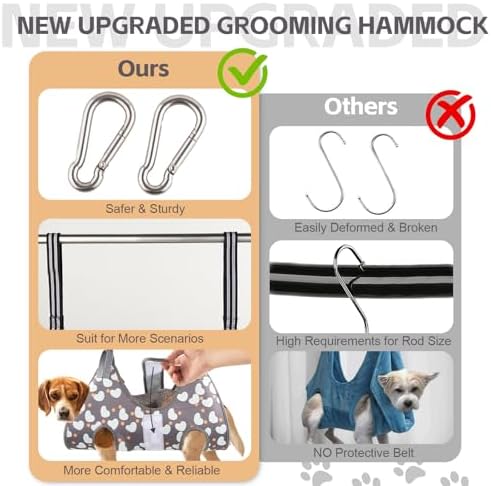 ATESON Dog Grooming Hammock for Medium/Large Dogs with Nail Clippers/Nail Trimmers, Dog Grooming Harness for Nail Trimming, Pet Grooming Sling Helper - Image 4