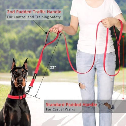 Plutus Pet Double Handle Dog Leash, 6 FT Long, for Medium Large Dogs - Image 2