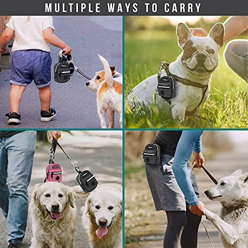 PetAmi Dog Poop Bag Holder for Leash Waste Bag Dispenser Pet Pouch Charcoal - Image 2