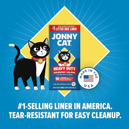 Jonny Cat Litter Box Liners Heavy Duty, Tear & Leak Resistant Large 15ct (Pack of 2) - Image 4