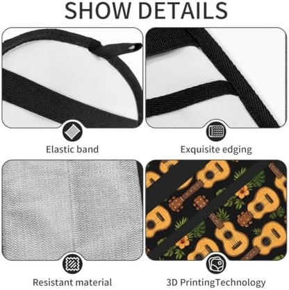 Guitar Tropical Floral Hawaiian Black Pet Hair Removal Glove For Cats Dogs - Image 5