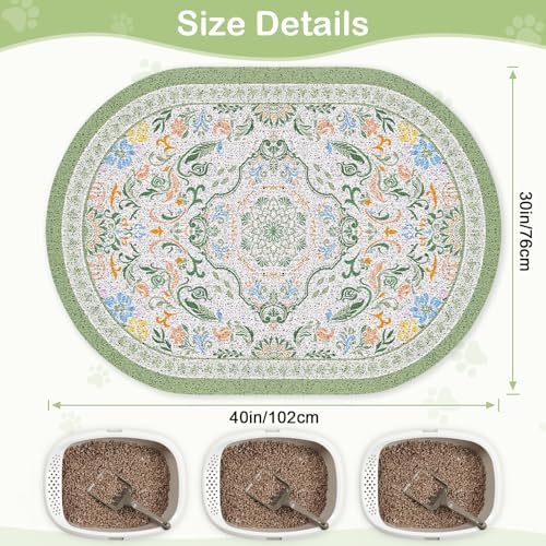 Bienbee Cat Litter Mat, 40" x 30" Dense Trapping Mesh for Litter Boxes - Image 6