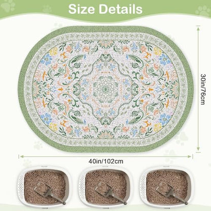 Bienbee Cat Litter Mat, 40" x 30" Dense Trapping Mesh for Litter Boxes - Image 6
