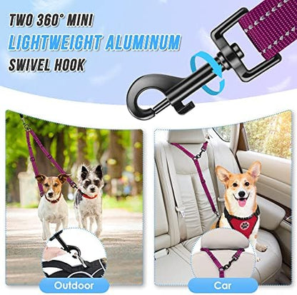 AUTOWT Double Dog Leash, No Tangle 360°Swivel Rotation Reflective Lead Attachment Adjustable Length Dual Two Dogs Lead Splitter, Comfortable Shock Absorbing Walking Training for 2 Dogs - Image 5