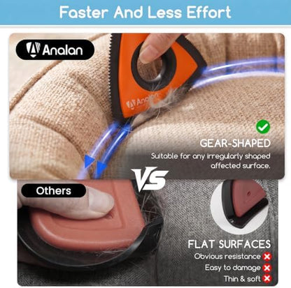 Analan Mini Pet Hair Remover for Car Detailing Dog Hair Tool Brush(Orange) - Image 5