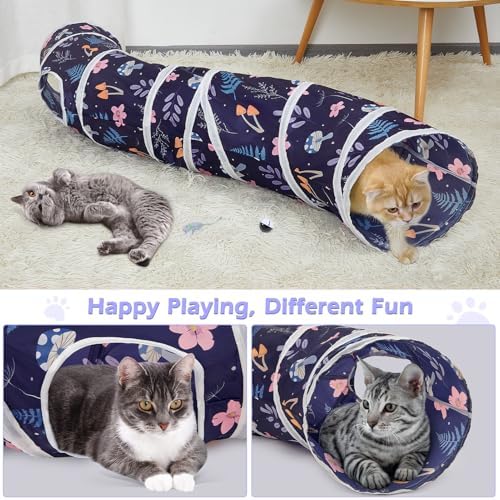 Glittme S-Shape Cat Tunnel, Foldable Cat Tunnels for Indoor Cats - Image 3